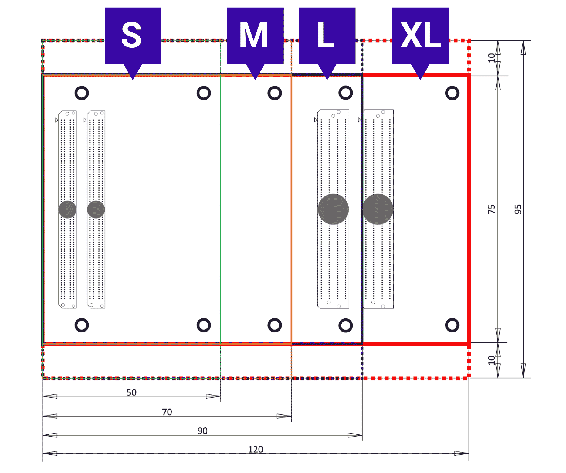 Pluggable size specification